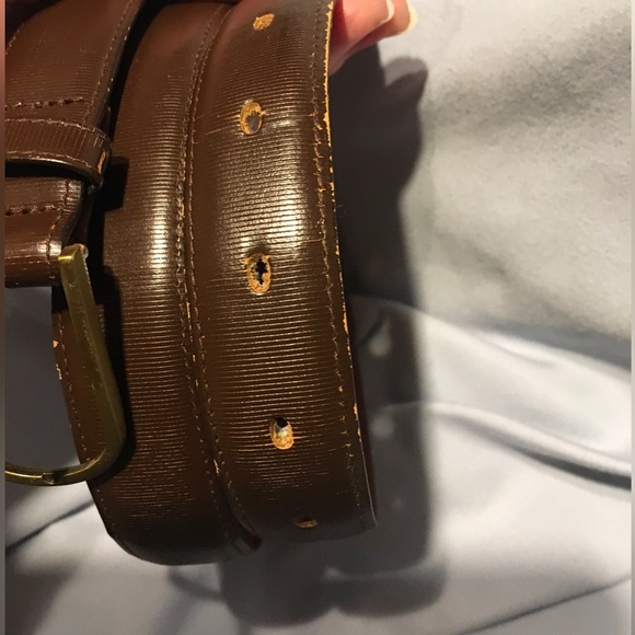 Christian Dior Vintage Glove Leather Belt Gold Tone Buckle Size 34 - Picture 7 of 7